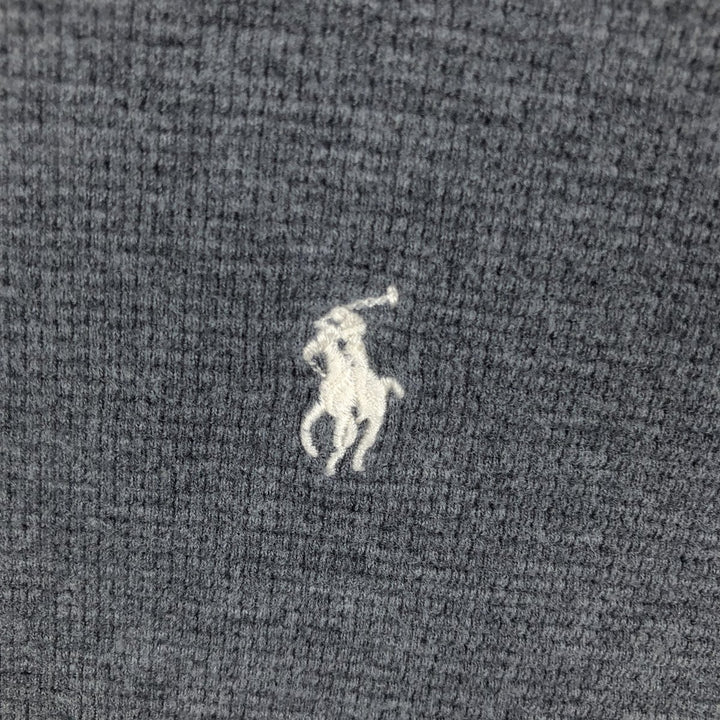 Ralph Lauren POLO RALPH LAUREN SLEEPWEAR Thermal Long T-Shirt, Men's Size Medium cotton Charcoal Vintage Second Hand
