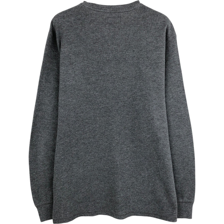 Ralph Lauren POLO RALPH LAUREN SLEEPWEAR Thermal Long T-Shirt, Men's Size L cotton Charcoal Vintage Second Hand