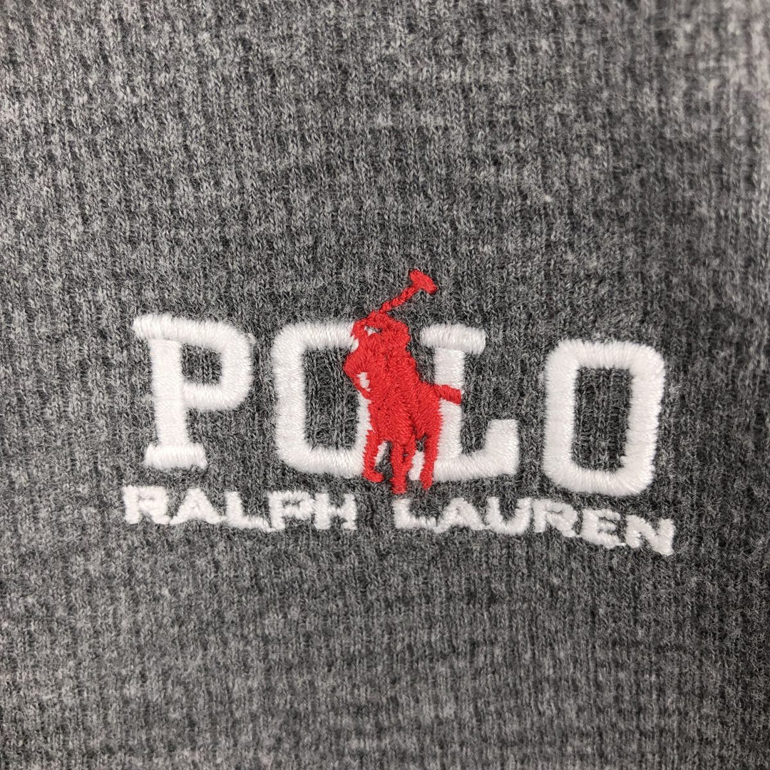 Ralph Lauren POLO RALPH LAUREN SLEEPWEAR Thermal Long T-Shirt, Men's Size L cotton Charcoal Vintage Second Hand