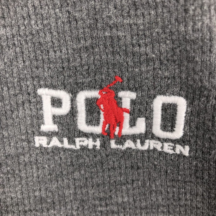 Ralph Lauren POLO RALPH LAUREN SLEEPWEAR Thermal Long T-Shirt, Men's Size L cotton Charcoal Vintage Second Hand