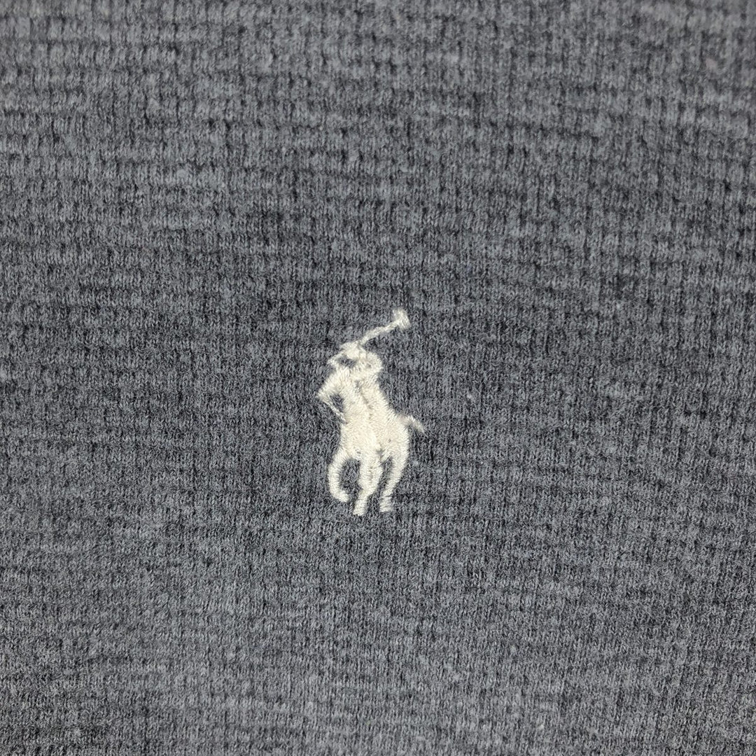 Ralph Lauren POLO RALPH LAUREN SLEEPWEAR Thermal Long T-Shirt, Men's Size Small cotton Charcoal Vintage Second Hand