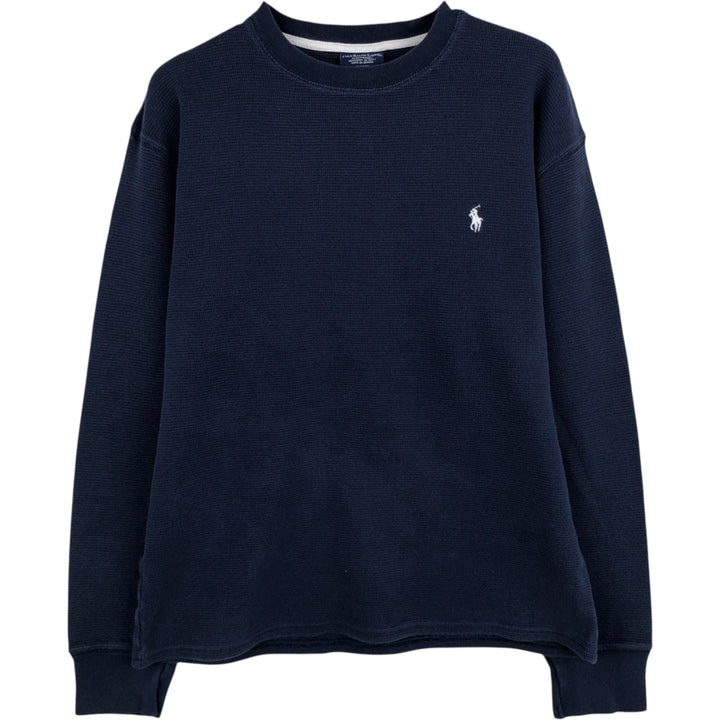 Ralph Lauren POLO RALPH LAUREN SLEEPWEAR Thermal Long T-Shirt, Men's Size Medium cotton navy blue type Vintage Second Hand