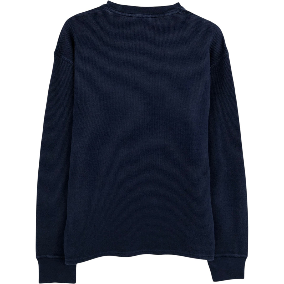 Ralph Lauren POLO RALPH LAUREN SLEEPWEAR Thermal Long T-Shirt, Men's Size Medium cotton navy blue type Vintage Second Hand