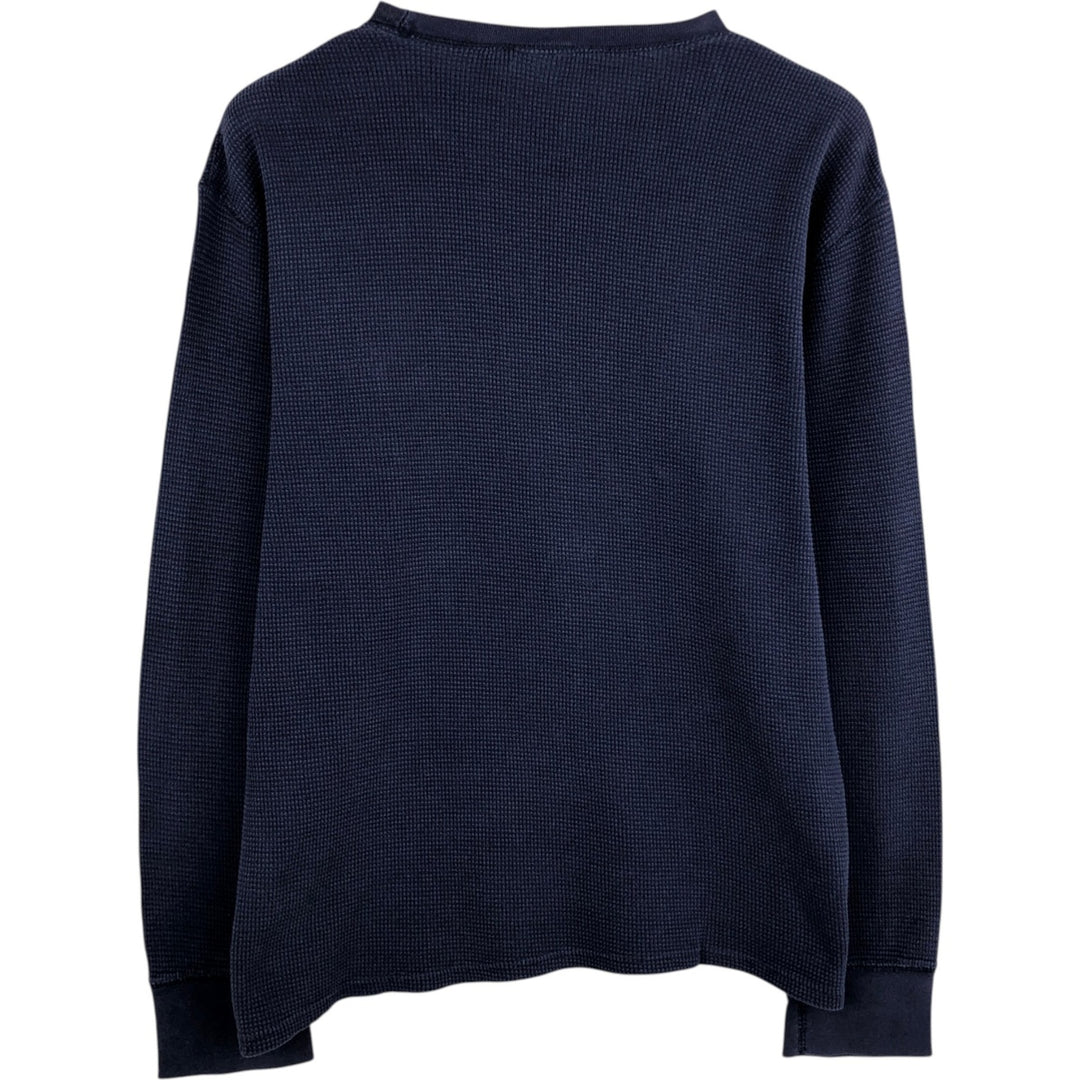 Ralph Lauren POLO RALPH LAUREN SLEEPWEAR Thermal Long T-shirt Waffle Men's L size cotton navy blue type Vintage Second Hand