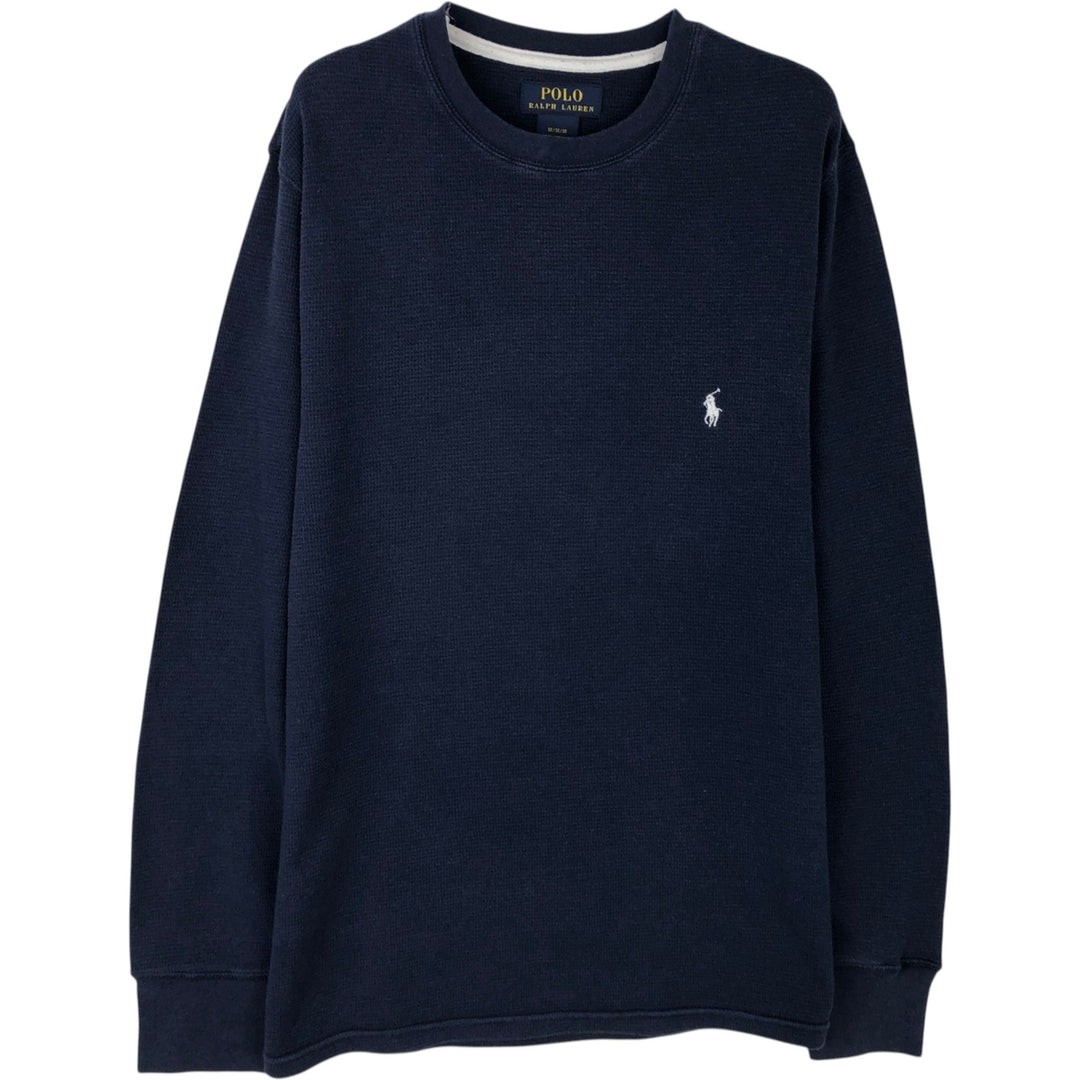 Ralph Lauren POLO RALPH LAUREN Thermal Long T-shirt Men's S size cotton black type Vintage Second Hand