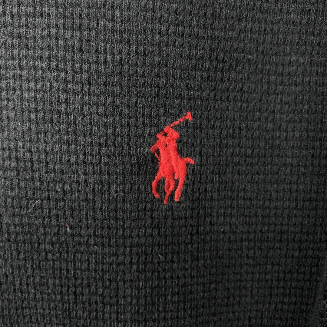 Ralph Lauren POLO RALPH LAUREN Thermal Long T-Shirt Men's Size L cotton black type Vintage Second Hand