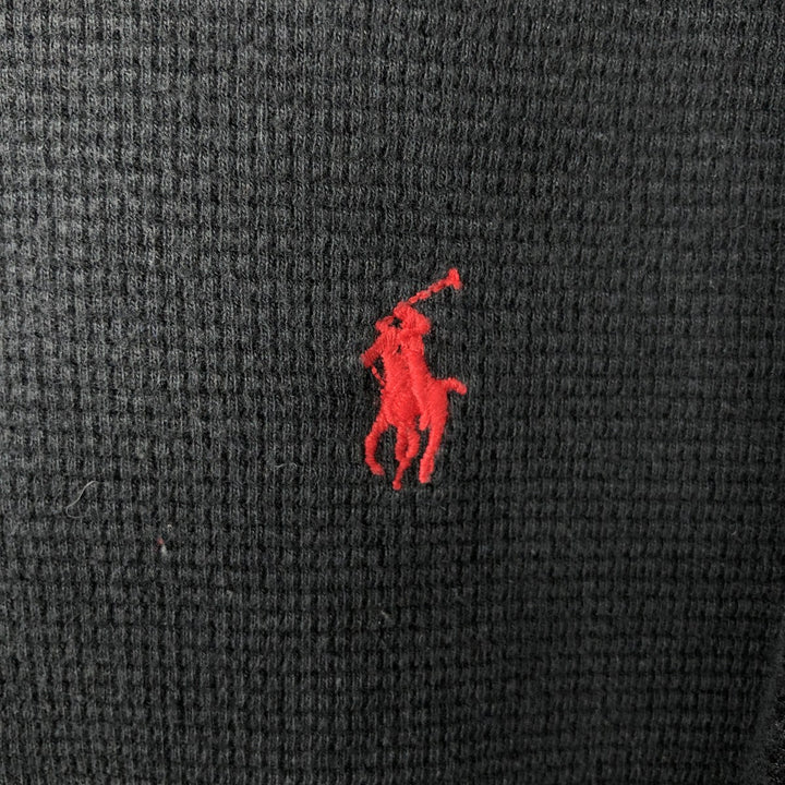 Ralph Lauren POLO RALPH LAUREN Thermal Long T-Shirt Men's Size L cotton black type Vintage Second Hand