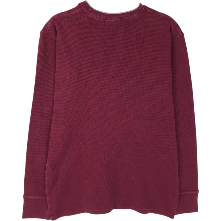 Ralph Lauren POLO RALPH LAUREN SLEEPWEAR Thermal Long T-shirt Waffle Men's M size cotton wine-red Vintage Second Hand