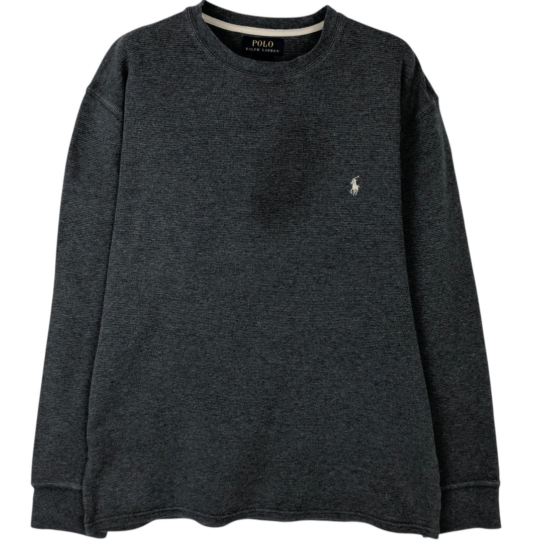 Ralph Lauren POLO RALPH LAUREN Thermal Long T-Shirt Men's XL cotton gray type Vintage Second Hand