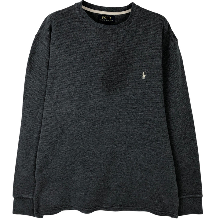 Ralph Lauren POLO RALPH LAUREN Thermal Long T-Shirt Men's XL cotton gray type Vintage Second Hand