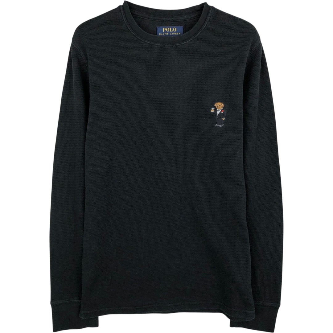 Ralph Lauren POLO RALPH LAUREN SLEEPWEAR Thermal Long T-Shirt, Men's Size Small cotton black type Vintage Second Hand
