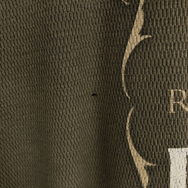 Harley-Davidson Wolf Pattern Thermal Long-Sleeve T-Shirt, Honeycomb, Made in USA, Men's XL equivalent. cotton Khaki type sage green Vintage Second Hand