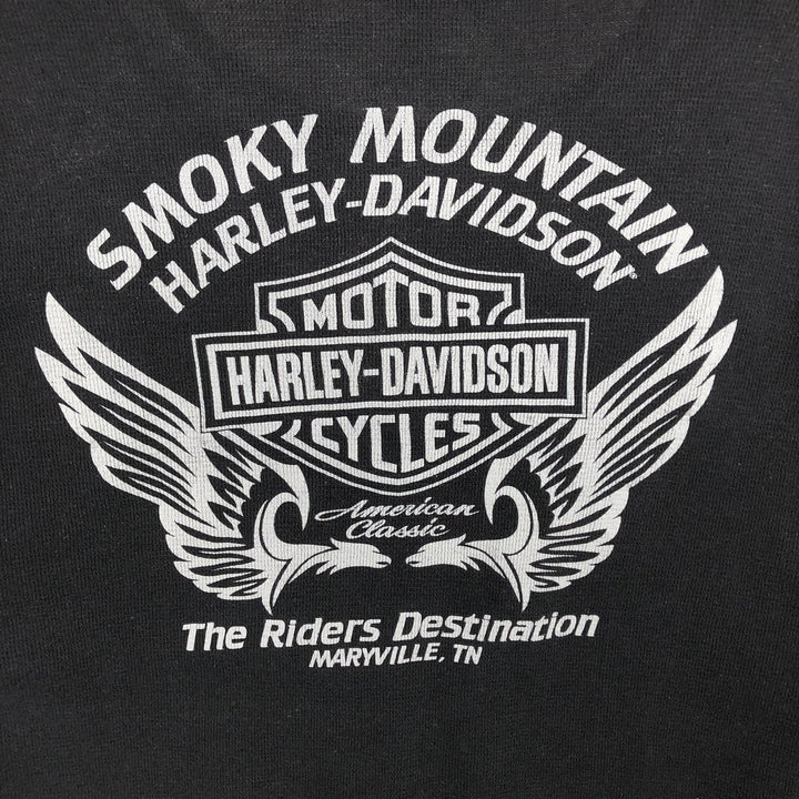 Harley-Davidson Thermal Long-Sleeve T-Shirt, Men's Size XXL (approx.) cotton black type Vintage Second Hand