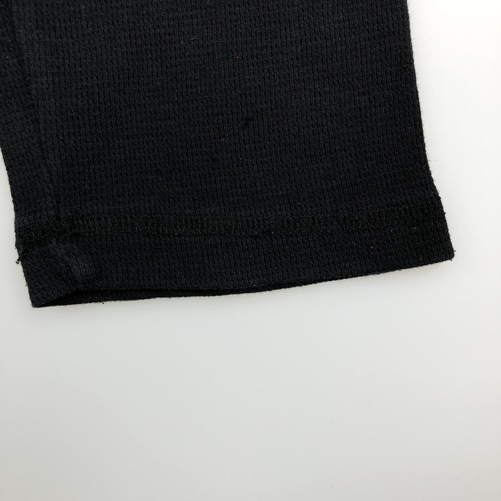 Harley-Davidson Thermal Long-Sleeve T-Shirt, Men's Size XXL (approx.) cotton black type Vintage Second Hand