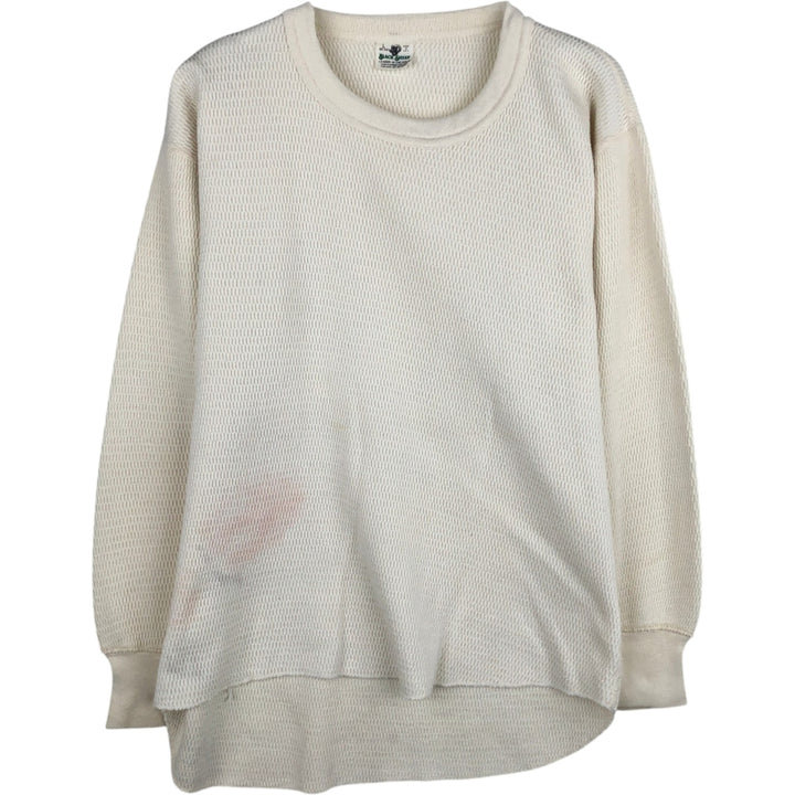 BLACK SHEEP Thermal Long T-Shirt, Made in USA, Men's Size Small cotton pale white type Vintage Second Hand