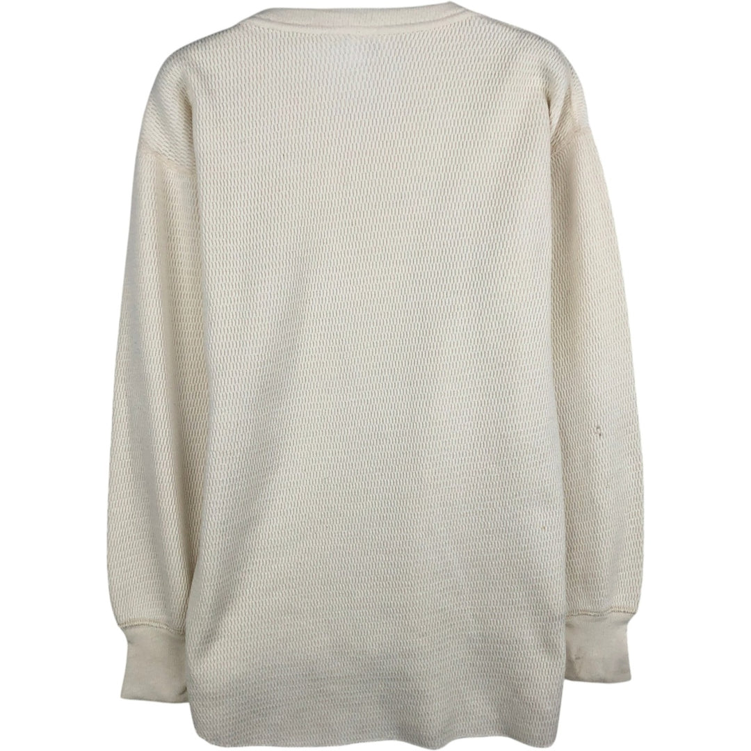 BLACK SHEEP Thermal Long T-Shirt, Made in USA, Men's Size Small cotton pale white type Vintage Second Hand