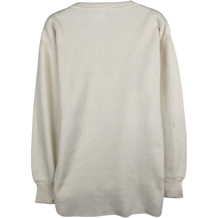 BLACK SHEEP Thermal Long T-Shirt, Made in USA, Men's Size Small cotton pale white type Vintage Second Hand