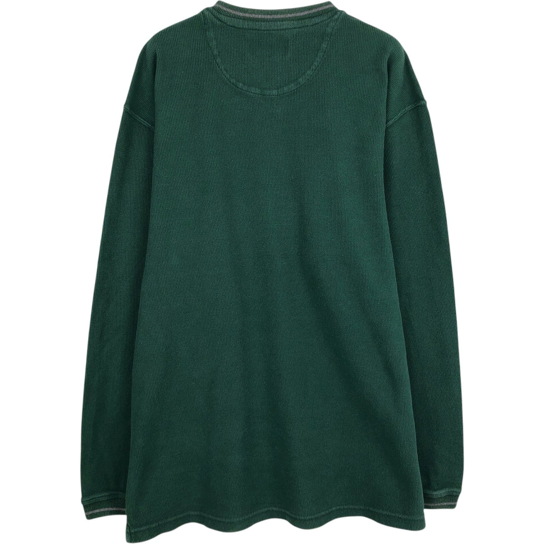 Ralph Lauren CHAPS Thermal Long-Sleeve T-Shirt, Men's Size L (approx.) cotton green type Vintage Second Hand
