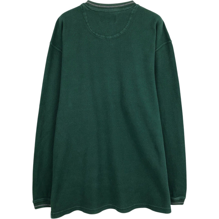 Ralph Lauren CHAPS Thermal Long-Sleeve T-Shirt, Men's Size L (approx.) cotton green type Vintage Second Hand