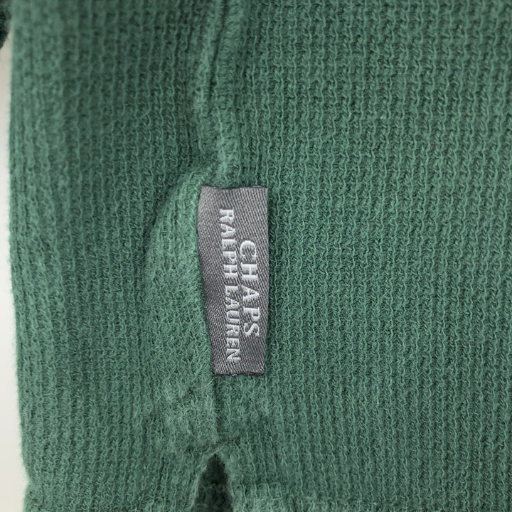 Ralph Lauren CHAPS Thermal Long-Sleeve T-Shirt, Men's Size L (approx.) cotton green type Vintage Second Hand