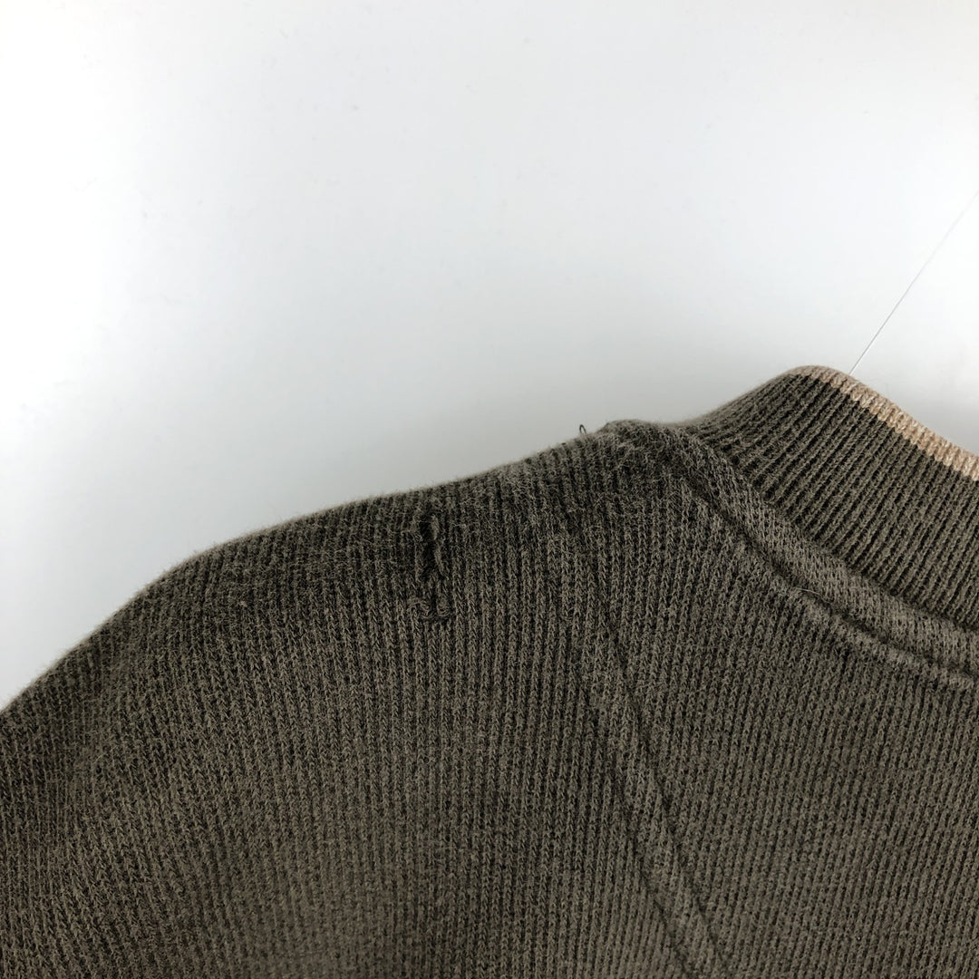 Eddie Bauer V-neck Long-Sleeve T-Shirt (Men's Size L) cotton Khaki type Vintage Second Hand