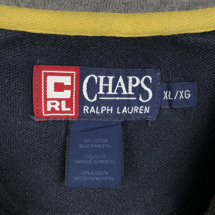 90'S Ralph Lauren CHAPS Long Sleeve T-Shirt Men's XL Vintage cotton navy blue type Vintage Second Hand