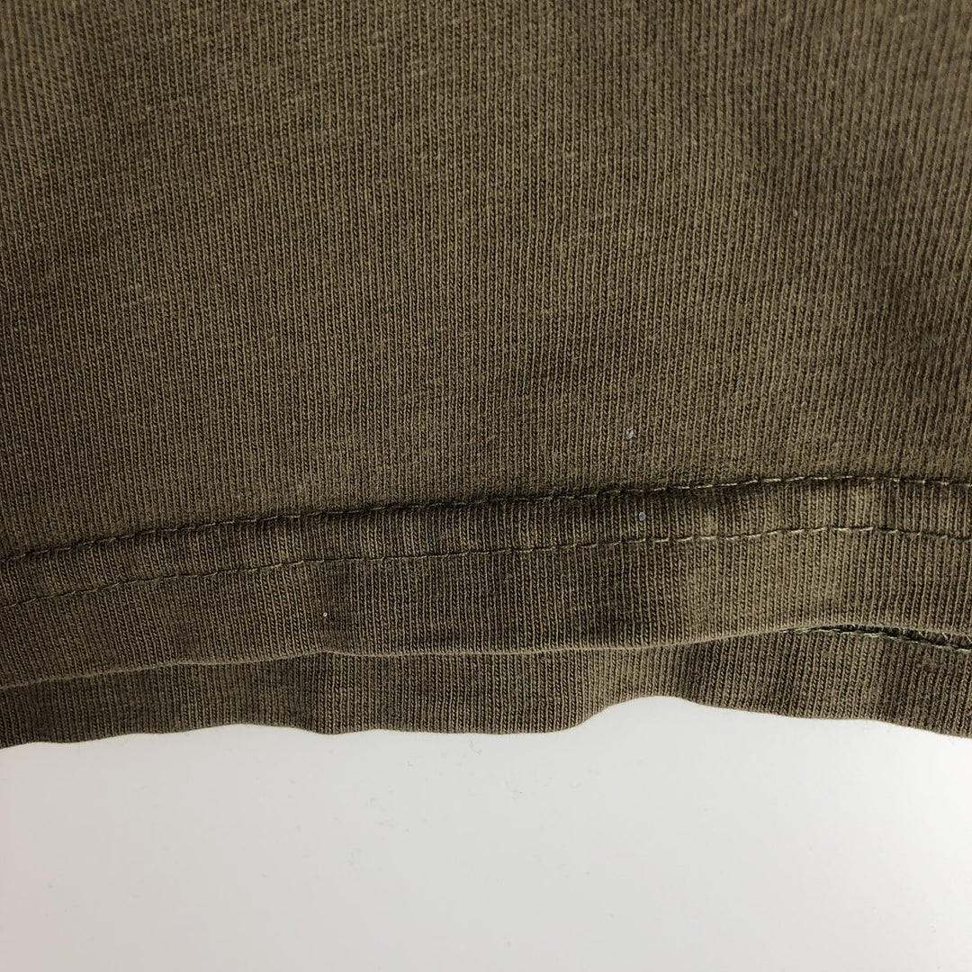 2000'S Harley-Davidson Skull Pattern Motorcycle Long-Sleeve T-Shirt, Made in USA, Men's XL equivalent. cotton Khaki type brown Vintage Second Hand