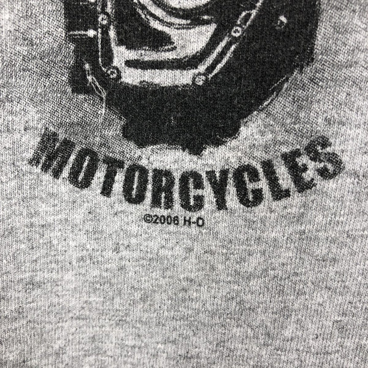 2000'S Harley-Davidson Motorcycle Long-Sleeve T-Shirt, Made in USA, Men's Size L (approx.) cotton gray type Vintage Second Hand