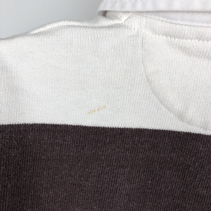 90s-00'S Vintage BARBARIAN Striped Long Sleeve Rugby Shirt, Made in Canada, Men's Size M cotton brown type Vintage Second Hand