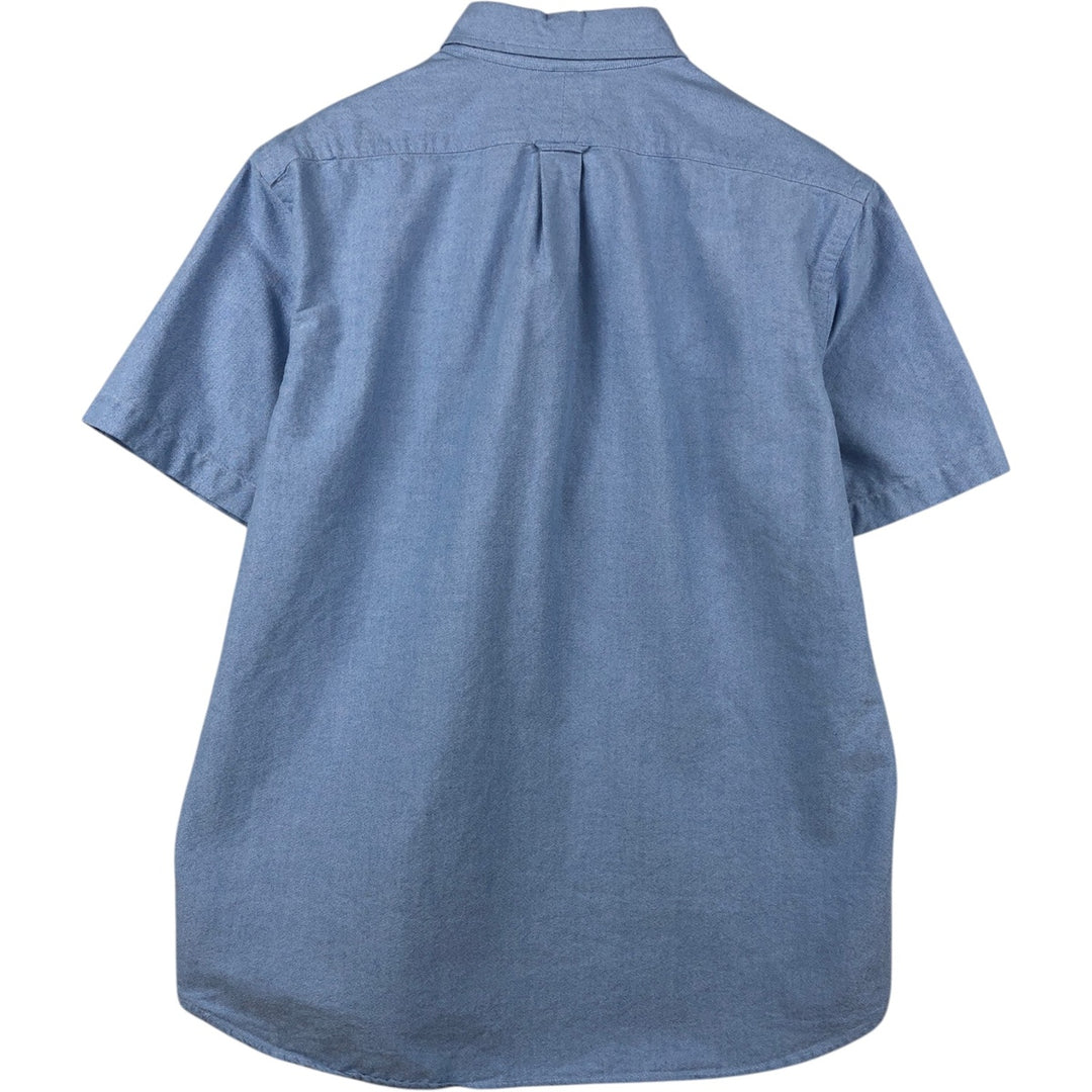 Ralph Lauren Classic Fit RL Untucked Fit short sleeve button down shirt, men's size L cotton Blue type light blue Vintage Second Hand