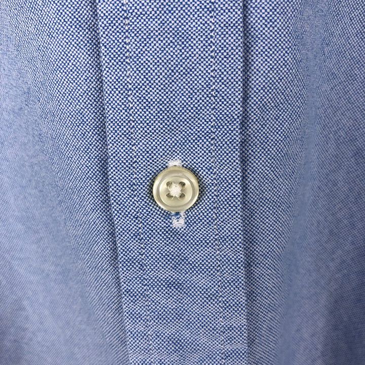 Ralph Lauren Classic Fit RL Untucked Fit short sleeve button down shirt, men's size L cotton Blue type light blue Vintage Second Hand