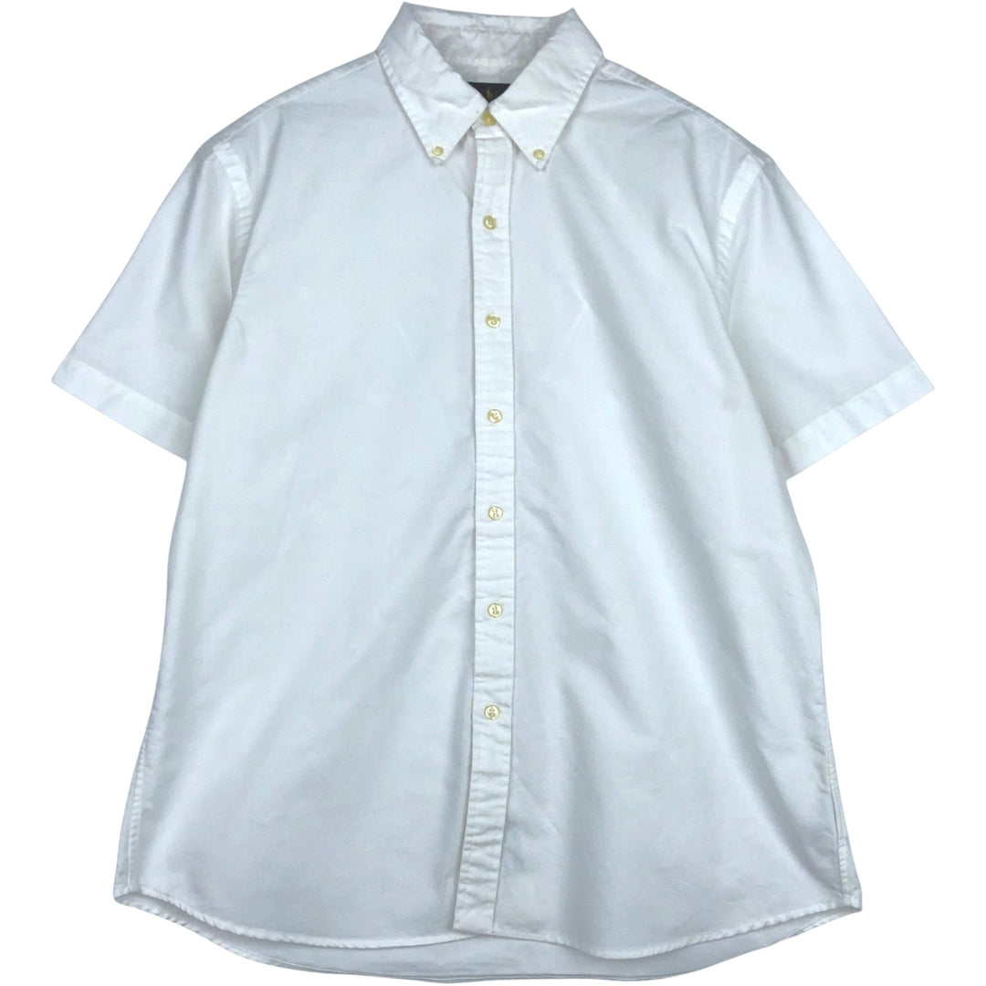 Ralph Lauren Classic Fit short sleeve button down shirt, men's size L cotton white type Vintage Second Hand
