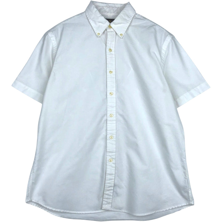 Ralph Lauren Classic Fit short sleeve button down shirt, men's size L cotton white type Vintage Second Hand