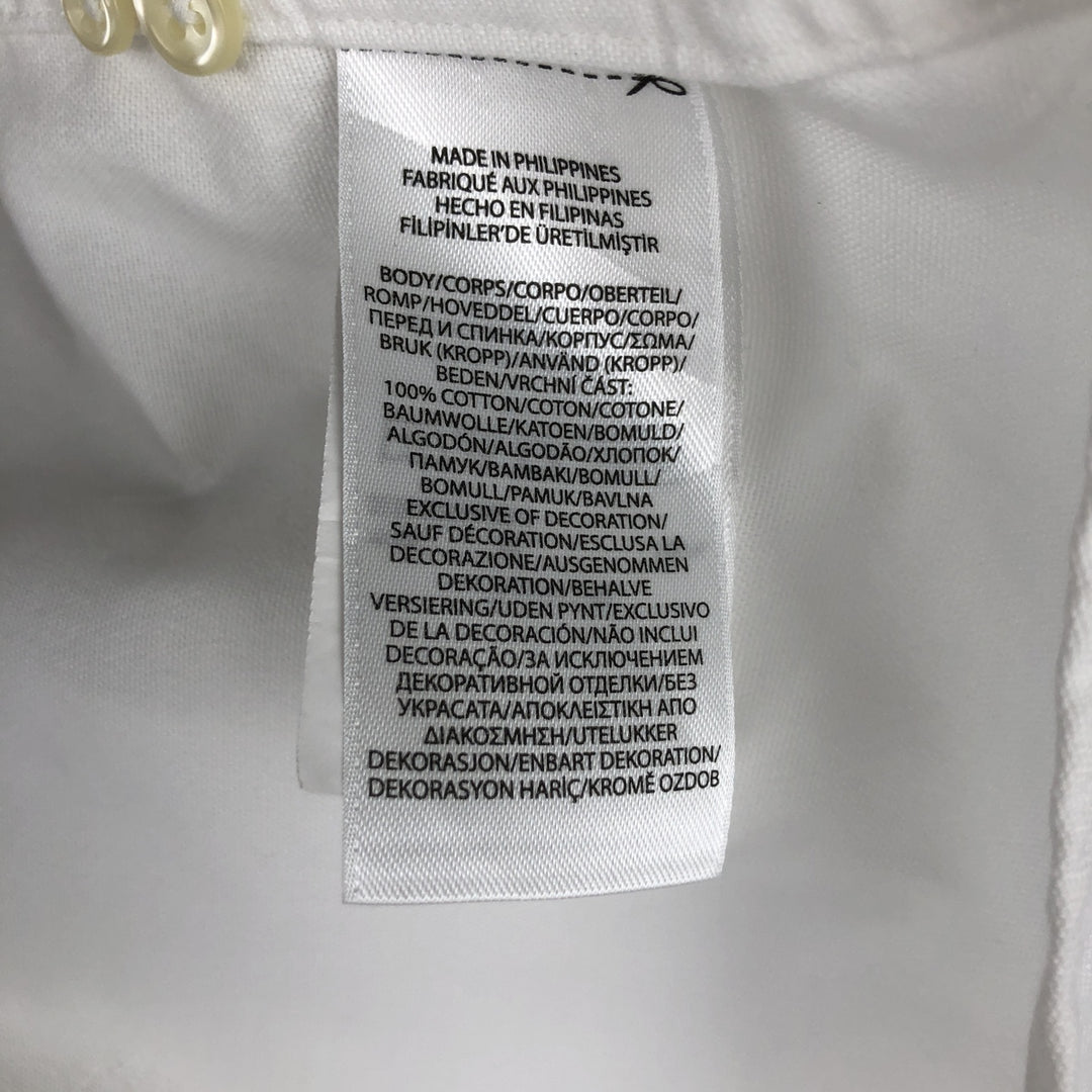 Ralph Lauren Classic Fit short sleeve button down shirt, men's size L cotton white type Vintage Second Hand