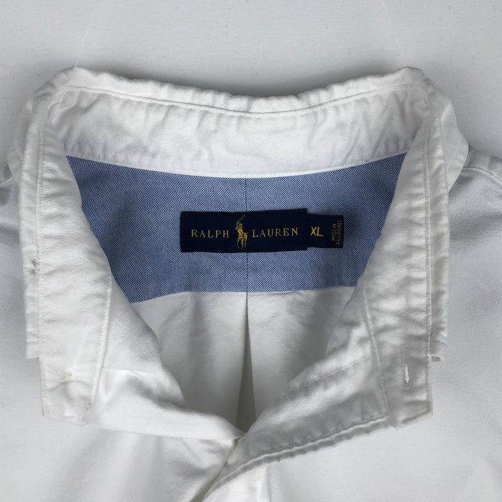 Ralph Lauren short sleeve button down shirt, men's XL size cotton white type Vintage Second Hand