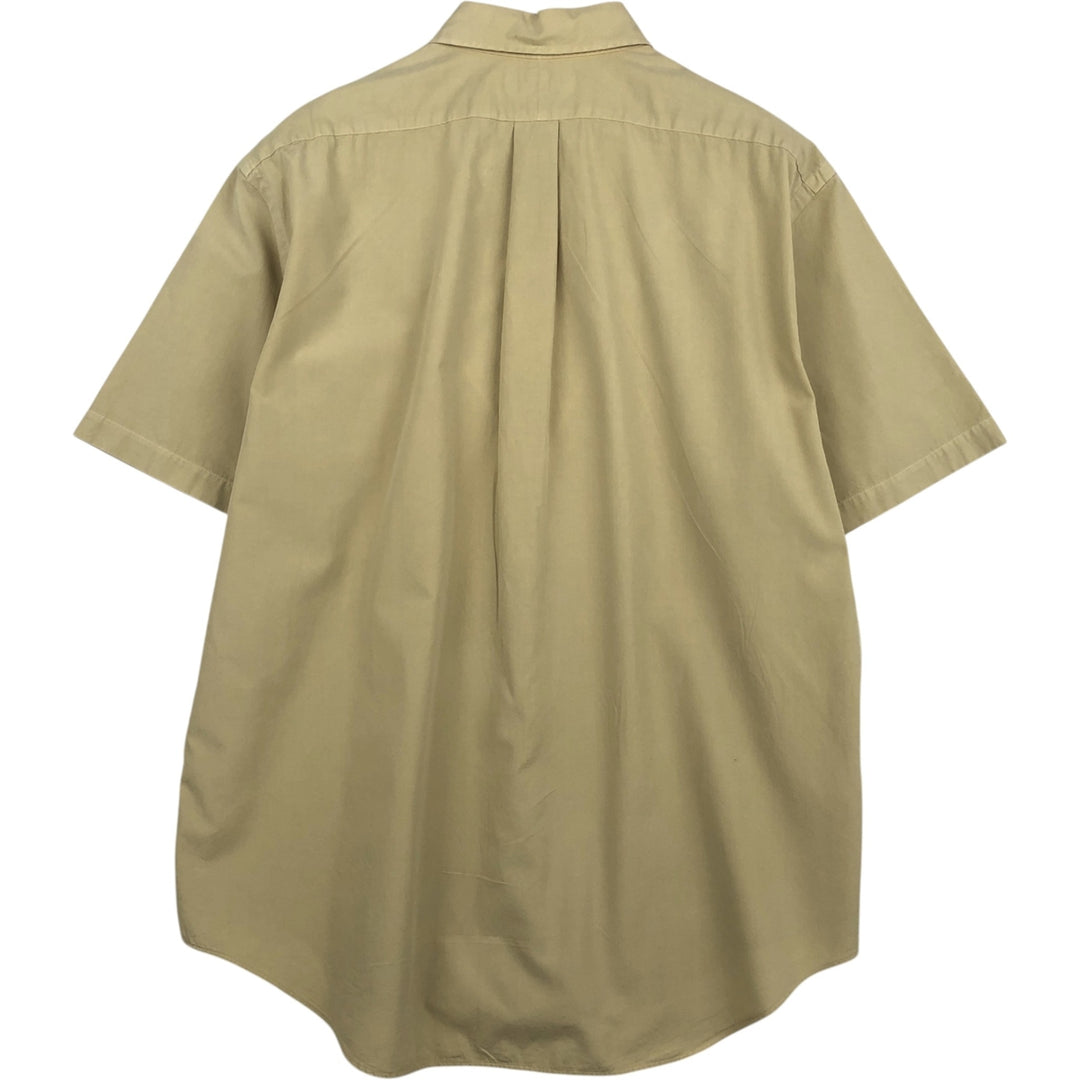 Ralph Lauren Classic Fit Short Sleeve Button Down Shirt Men's XL cotton Beige type Vintage Second Hand