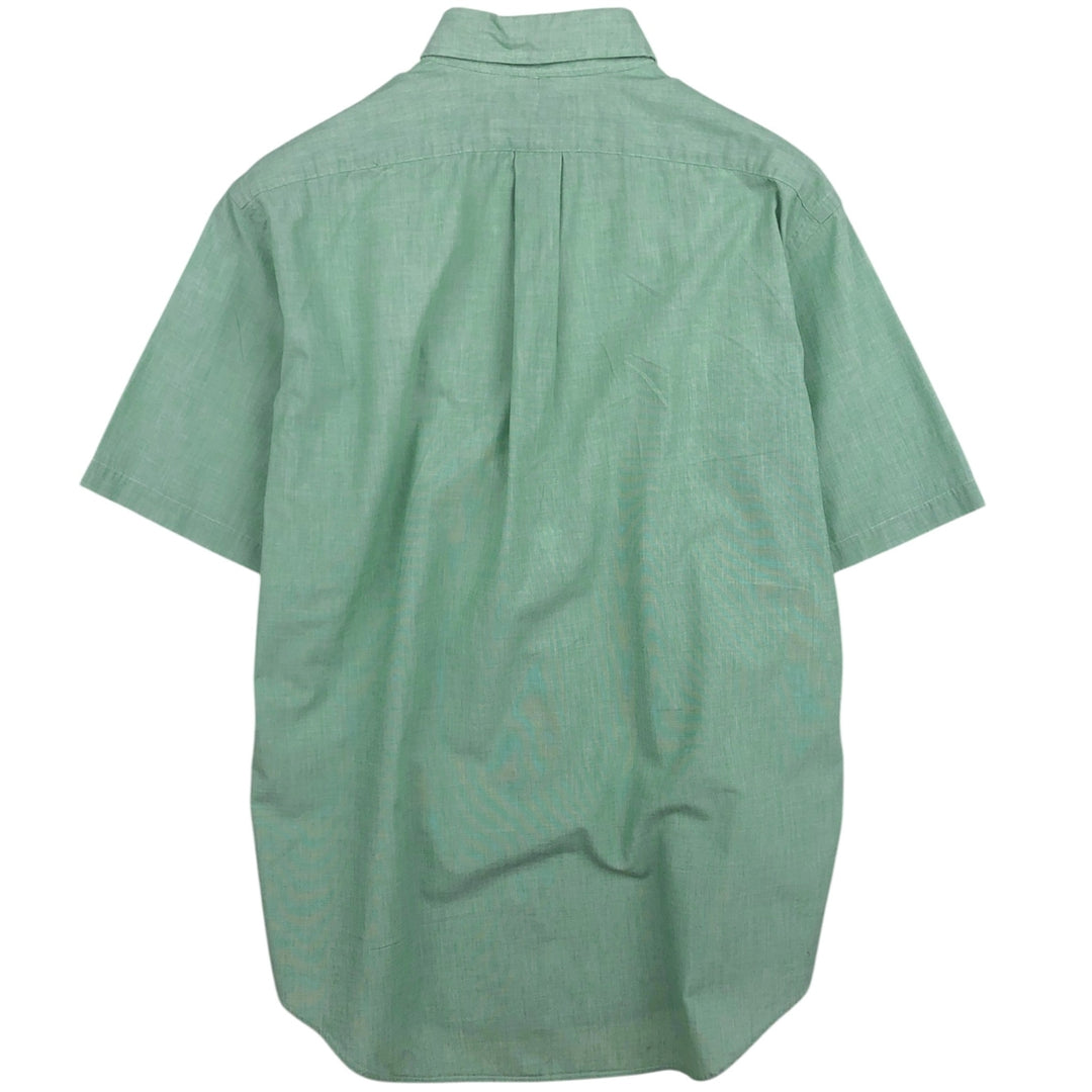Ralph Lauren Classic Fit short sleeve button down shirt, men's size M cotton green type Vintage Second Hand