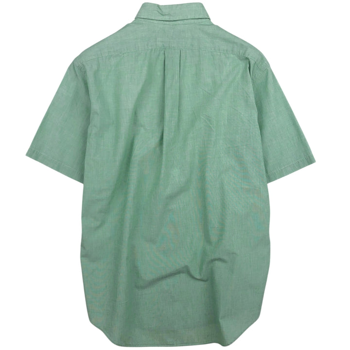 Ralph Lauren Classic Fit short sleeve button down shirt, men's size M cotton green type Vintage Second Hand