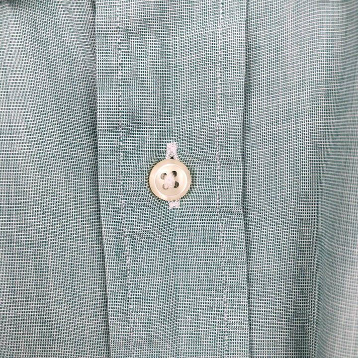 Ralph Lauren Classic Fit short sleeve button down shirt, men's size M cotton green type Vintage Second Hand
