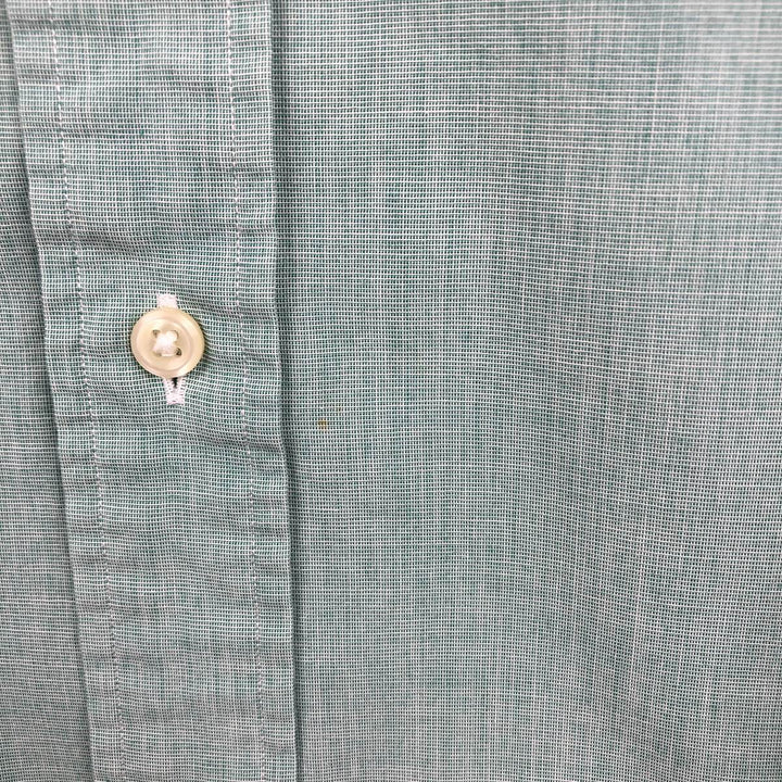 Ralph Lauren Classic Fit short sleeve button down shirt, men's size M cotton green type Vintage Second Hand