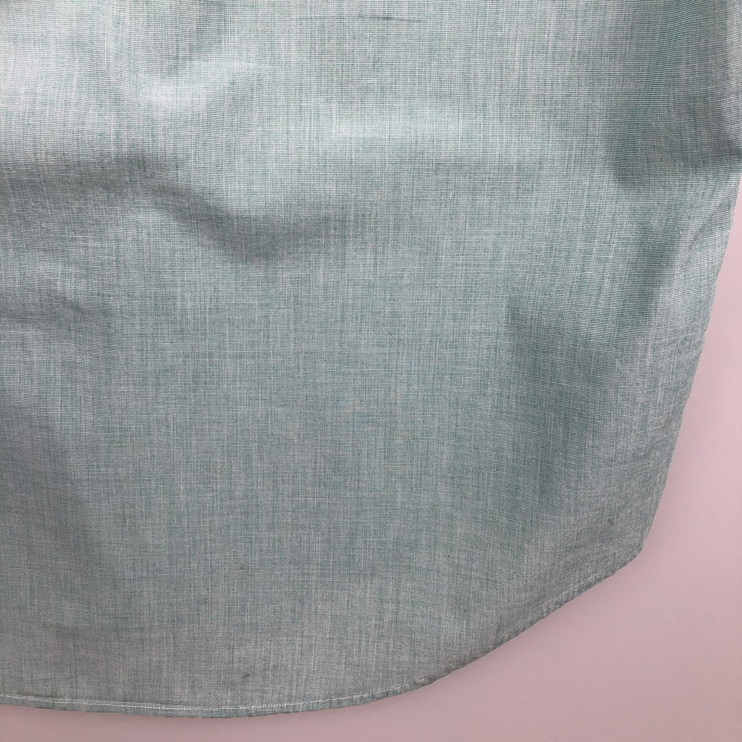 Ralph Lauren Classic Fit short sleeve button down shirt, men's size M cotton green type Vintage Second Hand