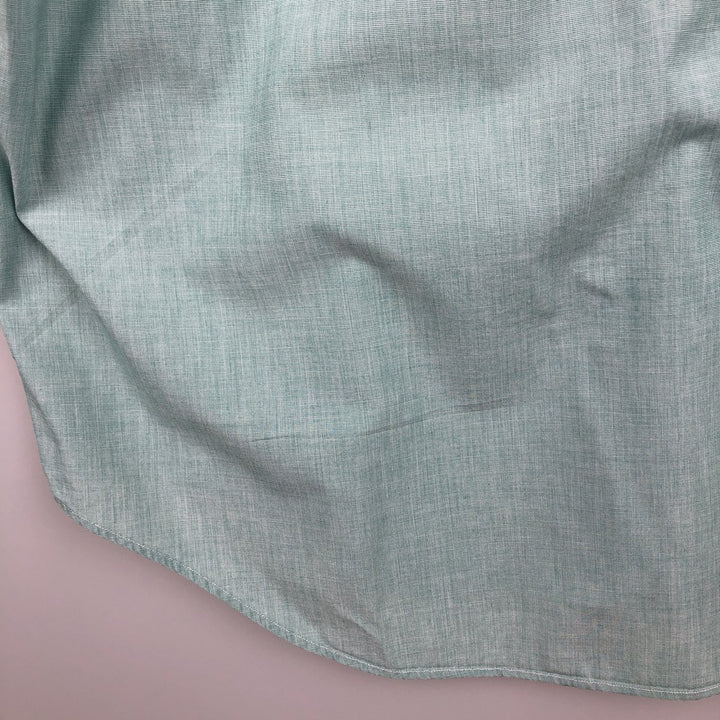 Ralph Lauren Classic Fit short sleeve button down shirt, men's size M cotton green type Vintage Second Hand
