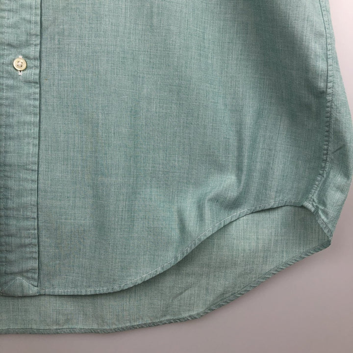 Ralph Lauren Classic Fit short sleeve button down shirt, men's size M cotton green type Vintage Second Hand