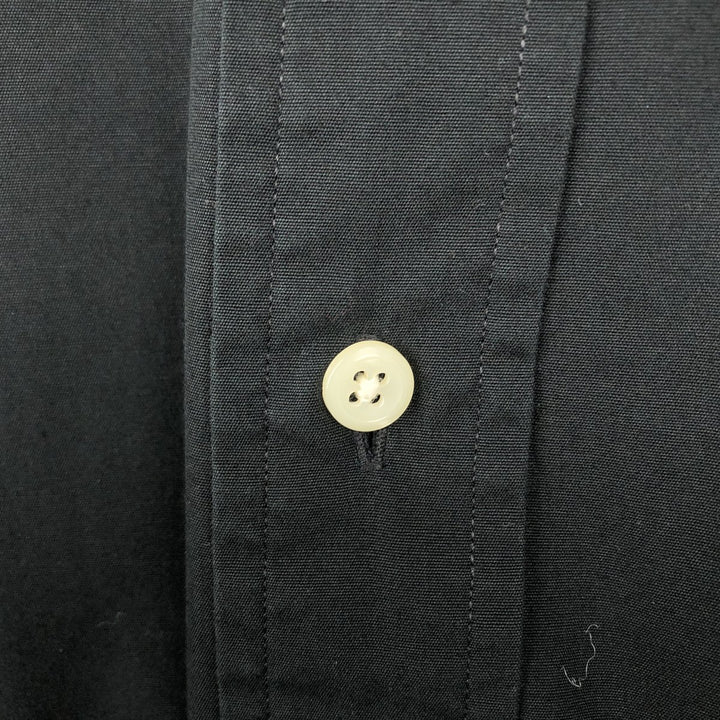 Ralph Lauren Classic Fit Short Sleeve Button Down Shirt Men's XL cotton black type Vintage Second Hand