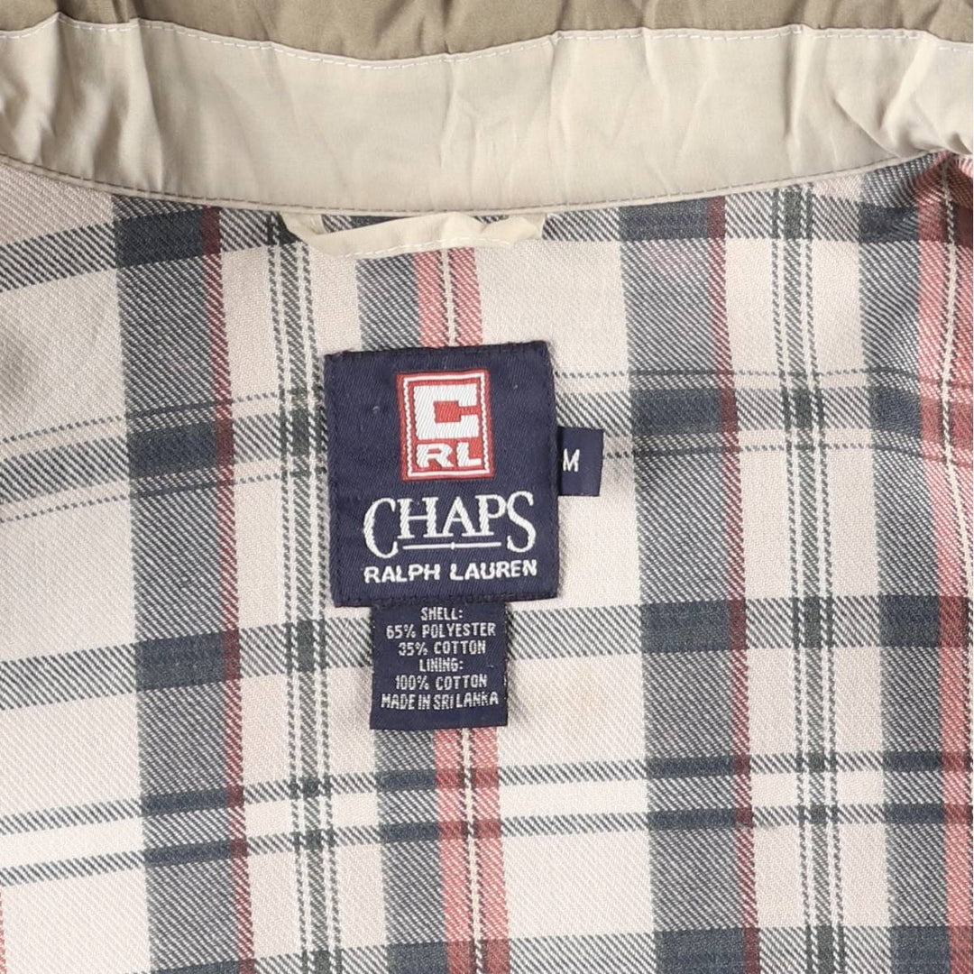 Ralph Lauren CHAPS Swing Top Sports Jacket, Men's Size M (approx.) polyester Khaki type Vintage Second Hand