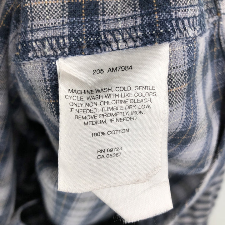 Columbia long-sleeved flannel check shirt, men's size M (approx.) cotton navy blue type Vintage Second Hand