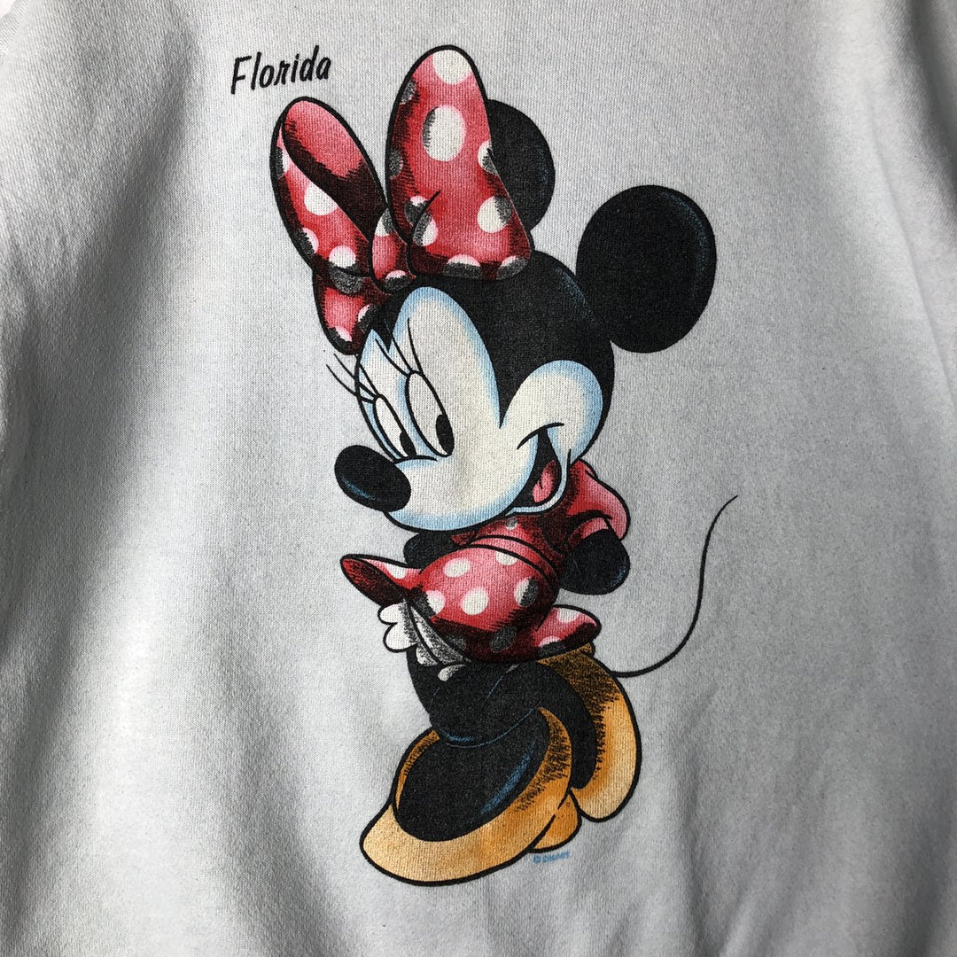 90'S TULTEX MINNIE MOUSE Minnie Mouse Character Sweatshirt, Men's Size M (Equivalent), Vintage cotton white type Vintage Second Hand