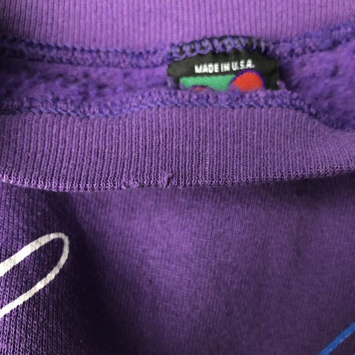 Vintage 90'S MICKEY UNLIMITED Mickey Mouse character sweatshirt, Made in USA, Men's XL cotton purple type Vintage Second Hand