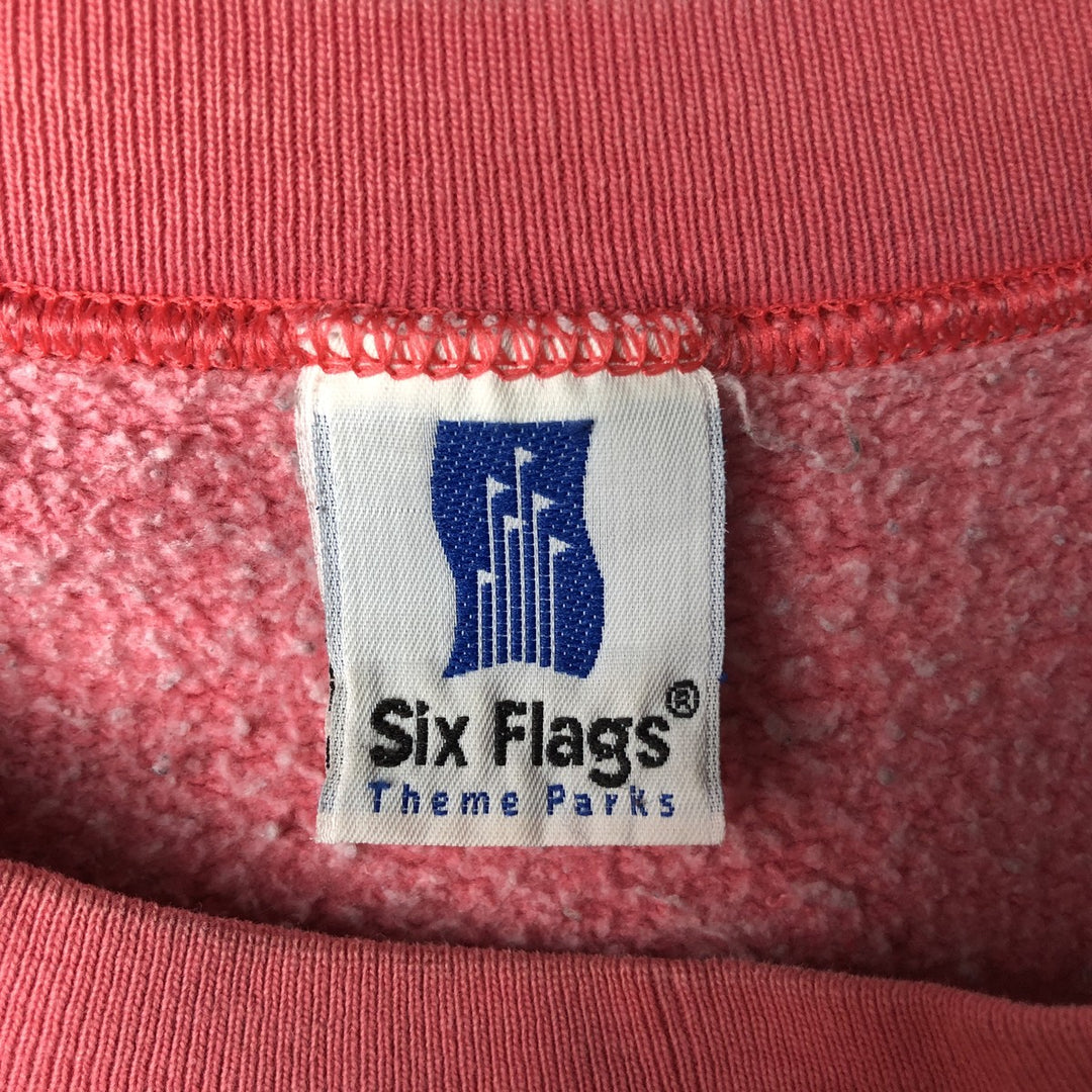 90'S Six Flags Looney Tunes Tweety Character Sweatshirt, Made in USA, Men's Size L (approx.) cotton pink type Vintage Second Hand
