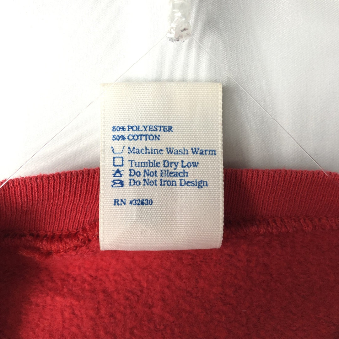 90'S Artex Looney Tunes Daffy Duck Character Sweatshirt, Made in USA, Men's Size L (approx.) polyester red type Vintage Second Hand